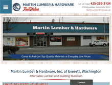 Tablet Screenshot of martinlumberhardware.com